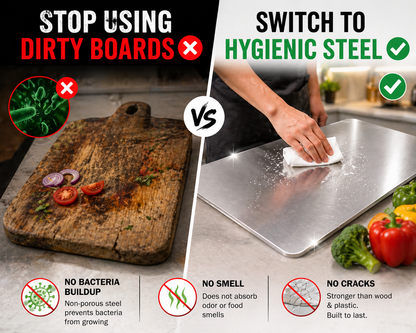 Hygienic Steel chopping  Board – Flat 50% OFF