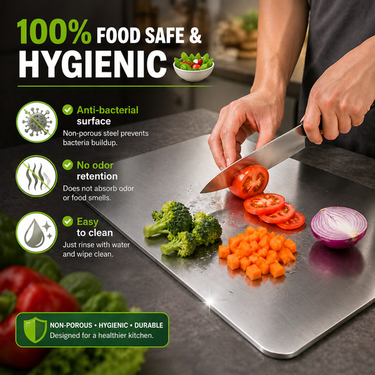 Hygienic Steel chopping  Board – Flat 50% OFF