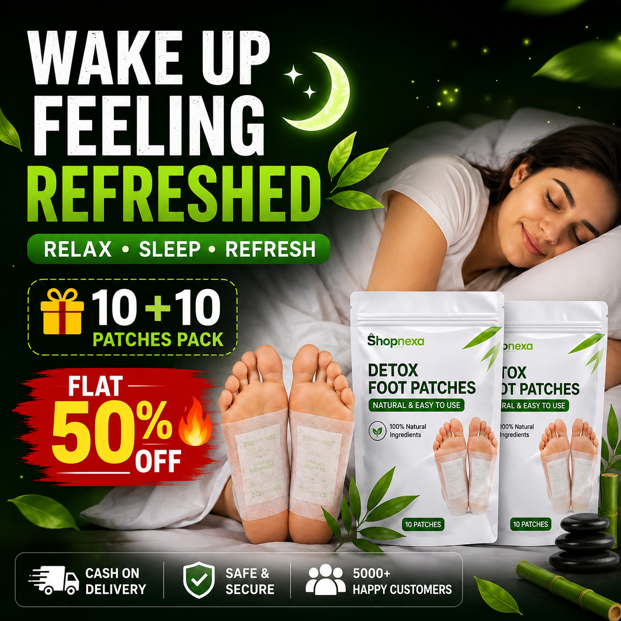 Detox Foot Patches 10+10 Pack – Relax & Refresh Overnight