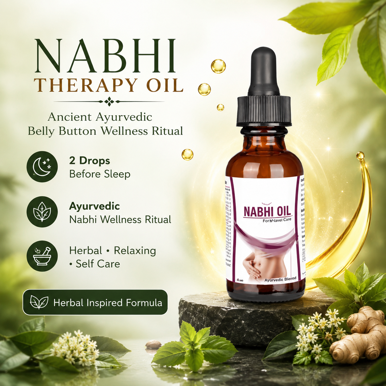 ✨ AYURVEDIC NABHI OIL — LIMITED 50% OFFER [ pack of 1 ]